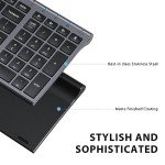 iClever BK10 Bluetooth Keyboard, Multi Device Keyboard Rechargeable Bluetooth 5.1 with Number Pad Ergonomic Design Full Size Stable Connection Keyboard for iPad, iPhone, Mac, iOS, Android, Windows