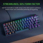 Razer Huntsman Mini 60% Gaming Keyboard: Fast Keyboard Switches - Clicky Optical Switches - Chroma RGB Lighting - PBT Keycaps - Onboard Memory - Snap Tap - Black
