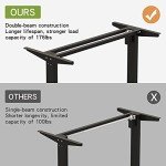 Radlove Electric Height Adjustable Standing Desk, 63x 30 Inches Stand Up Ergonomic Desk Workstation, Splice Board Home Office Computer Table