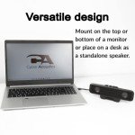 Cyber Acoustics USB & Bluetooth Speaker Bar (CA-2890BT) – USB Powered Speaker with Speakerphone for PC and Bluetooth to Simultaneously Connect to Smartphones, Clamps to Monitor, Convenient Controls