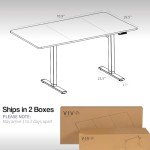 VIVO Electric 71 x 30 inch Standing Desk Workstation, Memory Controller Height Adjustment, 1B Series, Black Top Black Frame, DESK-KIT-1B7B