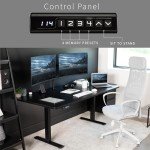 VIVO Electric 71 x 30 inch Standing Desk Workstation, Memory Controller Height Adjustment, 1B Series, Black Top Black Frame, DESK-KIT-1B7B