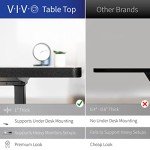 VIVO Electric 71 x 30 inch Standing Desk Workstation, Memory Controller Height Adjustment, 1B Series, Black Top Black Frame, DESK-KIT-1B7B