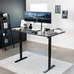 VIVO Electric 71 x 30 inch Standing Desk Workstation, Memory Controller Height Adjustment, 1B Series, Black Top Black Frame, DESK-KIT-1B7B