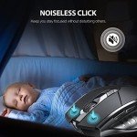 INPHIC Multi-Device Bluetooth Mouse Wireless, Rechargeable, USB Receiver, 6 Buttons, Ergonomic for Laptop, Computer, Mac, PC etc.