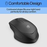 HP Wireless Silent 280M Mouse - Ergonomic Right-Handed Design, 18 Month Battery Life, and 2.4GHz Reliable Connection - Works for Computers and Laptops - Far Quieter Clicks than Most Mice,Black