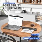 POLONO Portable Printer Wireless for Travel, D810 Bluetooth Thermal Printer Support for 8.5"x11" US Letter, Inkless Compatible with iOS, Android, Laptop for Office, Car and Home, Black