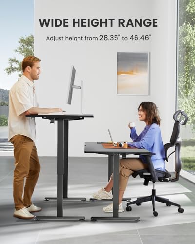 ErGear 48x24 Inch Electric Standing Desk - Black