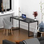 SHW Mission Home Office 55-Inch Large Computer Desk, 24'' Deep, Black