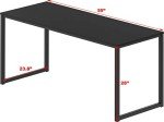 SHW Mission Home Office 55-Inch Large Computer Desk, 24'' Deep, Black