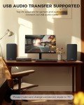 Active Bookshelf Speakers 36W RMS - BT 5.4 Wireless Speaker with 5 Inch Woofer, Silk Dome Tweeter PC Speakers - USB Digital Audio Studio Monitors Bass & Treble Adjust AUX Input for Record Player TV
