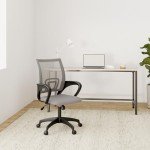 Office Chair Desk Chair Computer Chair Ergonomic Executive Swivel Rolling Chair with Lumbar Support Arms Adjustable Task Chair for Women Adults, Grey