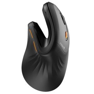 ProtoArc Ergonomic Vertical Mouse, EM11 NL Bluetooth Rechargeable Mouse Wireless, Ergo Mouse with 3 Multi-Device for PC/Notebook/Laptop, 2.4GHz Optical Mouse for Windows, Mac OS Black