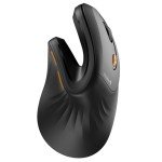 ProtoArc Ergonomic Vertical Mouse, EM11 NL Bluetooth Rechargeable Mouse Wireless, Ergo Mouse with 3 Multi-Device for PC/Notebook/Laptop, 2.4GHz Optical Mouse for Windows, Mac OS Black