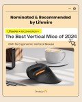 ProtoArc Ergonomic Vertical Mouse, EM11 NL Bluetooth Rechargeable Mouse Wireless, Ergo Mouse with 3 Multi-Device for PC/Notebook/Laptop, 2.4GHz Optical Mouse for Windows, Mac OS Black