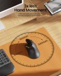 ProtoArc Ergonomic Vertical Mouse, EM11 NL Bluetooth Rechargeable Mouse Wireless, Ergo Mouse with 3 Multi-Device for PC/Notebook/Laptop, 2.4GHz Optical Mouse for Windows, Mac OS Black