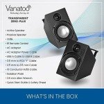 Vanatoo Transparent Zero Plus Near Field Studio Monitor Speakers Pair for TV, PC, Gaming. 120 Watt Powered Speakers for Desktop and Room use. AUX, USB, Bluetooth, Toslink Optical, Remote Control.