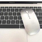 PEIBO Bluetooth Wireless Mouse for Laptop mac MacBook ipad MacBook air MacBook pro pc Desktop Computer Windows Chromebook Notebook (Silver)