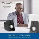 Vanatoo Transparent Zero Plus Near Field Studio Monitor Speakers Pair for TV, PC, Gaming. 120 Watt Powered Speakers for Desktop and Room use. AUX, USB, Bluetooth, Toslink Optical, Remote Control.