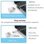 PEIBO Bluetooth Wireless Mouse for Laptop mac MacBook ipad MacBook air MacBook pro pc Desktop Computer Windows Chromebook Notebook (Silver)