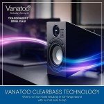 Vanatoo Transparent Zero Plus Near Field Studio Monitor Speakers Pair for TV, PC, Gaming. 120 Watt Powered Speakers for Desktop and Room use. AUX, USB, Bluetooth, Toslink Optical, Remote Control.