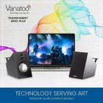 Vanatoo Transparent Zero Plus Near Field Studio Monitor Speakers Pair for TV, PC, Gaming. 120 Watt Powered Speakers for Desktop and Room use. AUX, USB, Bluetooth, Toslink Optical, Remote Control.