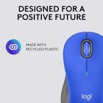 Logitech Signature M550 L Full Size Wireless Mouse - for Large Sized Hands, 2-Year Battery, Silent Clicks, Bluetooth, Multi-Device Compatibility - Blue