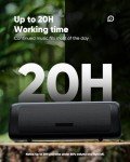 Bluetooth Speaker with HD Sound, Portable Wireless, IPX5 Waterproof, Up to 20H Playtime, TWS Pairing, BT5.3, for Home/Party/Outdoor/Beach, Electronic Gadgets, Birthday Gift (Black)
