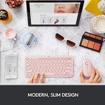 Logitech Pebble Wireless Mouse with Bluetooth or 2.4 GHz Receiver, Silent, Slim Computer Mouse with Quiet Clicks, for Laptop/Notebook/iPad/PC/Mac/Chromebook - Pink Rose