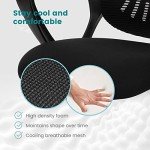 SMUG Home Office Computer Desk Chair, Ergonomic Mid-Back Mesh Swivel Rolling Work with Wheels, Comfortable Lumbar Support, Comfy Arms, Bedroom, Study, Dorm, Student, Adults