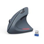 TECKNET Ergonomic Mouse, 4800 DPI Silent Mouse 5 Adjustable DPI, Wireless Mouse 2.4G Vertical Mouse 6 Buttons Computer Mouse Wide Compatibility (Grey)