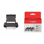 Canon PIXMA TR150 Wireless Mobile Printer with Airprint and Cloud Compatible, Black with PGI-35 Twin Black & CLI-36 Color Ink (1509B007AB/AE)
