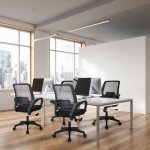 NEO CHAIR Office Ergonomic Executive Computer Desk Chair, Mesh Lumbar Support Adjustable Height Rolling Wheels Swivel Comfortable Modern Mid Back for Home Task Vanity Bedroom Study (Black)