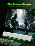 Bluedee Computer Speakers, Bluetooth Computer Soundbar, HiFi Stereo, 3.5mm Aux-in Connection, USB Powered Computer Speakers for Desktop Monitor, PC, Laptop, Tablets