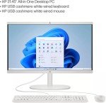 HP Essential All-in-One Desktop PC - External CD/DVD Drive, 21.5" FHD Display, Intel Celeron CPU, Intel UHD Graphics, 32GB RAM, 1TB SSD, True Vision Camera, WiFi 6, Win 11 Pro, Lifetime MS Office