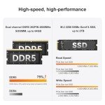 GEEKOM A6 Mini PC, AMD Ryzen 7 6800H(8C/16T, up to 4.7GHz), 32GB DDR5 RAM, 1TB PCIe 4.0 NVMe SSD, Radeon 680M, Compact Aluminium Design Windows 11 Pro Desktop Computer with USB4/8K UHD/Wi-Fi 6E/BT 5.2