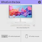 HP Essential All-in-One Desktop PC - External CD/DVD Drive, 21.5" FHD Display, Intel Celeron CPU, Intel UHD Graphics, 32GB RAM, 1TB SSD, True Vision Camera, WiFi 6, Win 11 Pro, Lifetime MS Office