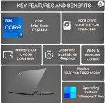 Lenovo Laptop V15 for Business, Home, Student (15.6" FHD Anti-Glare, Intel i7-1255U, 40GB RAM, 1TB SSD), Numeric Keypad, Webcam w/Shutter, Type-C, RJ-45, Wi-Fi, Win 11 Pro w/AI Copilot, Grey