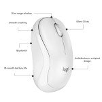 Logitech M240 Silent Bluetooth Mouse, Wireless, Compact, Portable, Smooth Tracking, 18-Month Battery, for Windows, macOS, ChromeOS, Compatible with PC, Mac, Laptop, Tablets - Off White