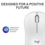 Logitech M240 Silent Bluetooth Mouse, Wireless, Compact, Portable, Smooth Tracking, 18-Month Battery, for Windows, macOS, ChromeOS, Compatible with PC, Mac, Laptop, Tablets - Off White