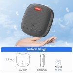AIRHUG Conference Speaker and Microphone, Bluetooth Speakerphone with 360° Voice Pickup, Advanced Noise Reduction, USB-C Plug & Play, Compatible with Zoom and MS Team