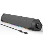 LXTNFU USB Computer Speakers for Desktop Pc,Bluetooth PC Speakers with Headphone Output,2 Ways Connect USB Powered Wired Speakers for Windows,Linux,Mac Air/Pro Phones(USB-C to USB Adapter Included)