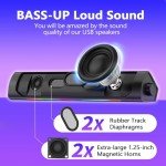 LXTNFU USB Computer Speakers for Desktop Pc,Bluetooth PC Speakers with Headphone Output,2 Ways Connect USB Powered Wired Speakers for Windows,Linux,Mac Air/Pro Phones(USB-C to USB Adapter Included)