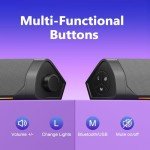 LXTNFU USB Computer Speakers for Desktop Pc,Bluetooth PC Speakers with Headphone Output,2 Ways Connect USB Powered Wired Speakers for Windows,Linux,Mac Air/Pro Phones(USB-C to USB Adapter Included)