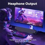 LXTNFU USB Computer Speakers for Desktop Pc,Bluetooth PC Speakers with Headphone Output,2 Ways Connect USB Powered Wired Speakers for Windows,Linux,Mac Air/Pro Phones(USB-C to USB Adapter Included)