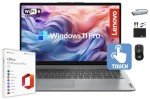 Lenovo IdeaPad Laptop 2025 15.6" FHD IPS Touchscreen for Business, 40GB RAM, 2.5TB Storage (2TB SSD + 500GB Ext.), 6-Core Intel i3, Wi-Fi 6, Long Battery, MarxsolAccessory, Win 11 Pro with MS Office