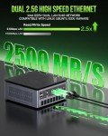 GMKtec Mini PC Gaming, M7 AMD Ryzen 7 PRO 6850H (8C/16T 4.70Ghz) Dual NIC LAN 2.5G Desktop Computer, 32GB DDR5 RAM + 512GB Hard Drive PCle SSD, Dual USB4, HDMI 2.1, USB-C