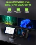 GMKtec Mini PC Gaming, M7 AMD Ryzen 7 PRO 6850H (8C/16T 4.70Ghz) Dual NIC LAN 2.5G Desktop Computer, 32GB DDR5 RAM + 512GB Hard Drive PCle SSD, Dual USB4, HDMI 2.1, USB-C