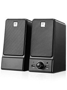 OROW USB Computer Speakers,Hi-Fi Stereo PC Speakers,16W Desktop Speaker,Built-in DSP Sound Chip, Deep Bass&Pure Vocal,Laptop Speakers with Headphone Jack(S203)