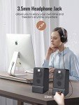 OROW USB Computer Speakers,Hi-Fi Stereo PC Speakers,16W Desktop Speaker,Built-in DSP Sound Chip, Deep Bass&Pure Vocal,Laptop Speakers with Headphone Jack(S203)